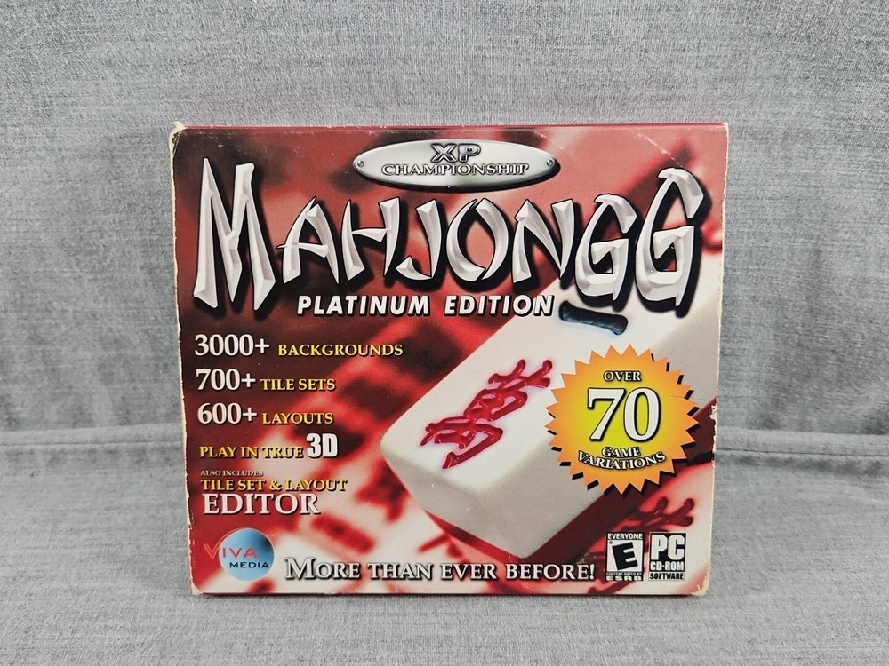 Mahjongg XP Platinum Edition (CD-Rom, 2004, Selectsoft)