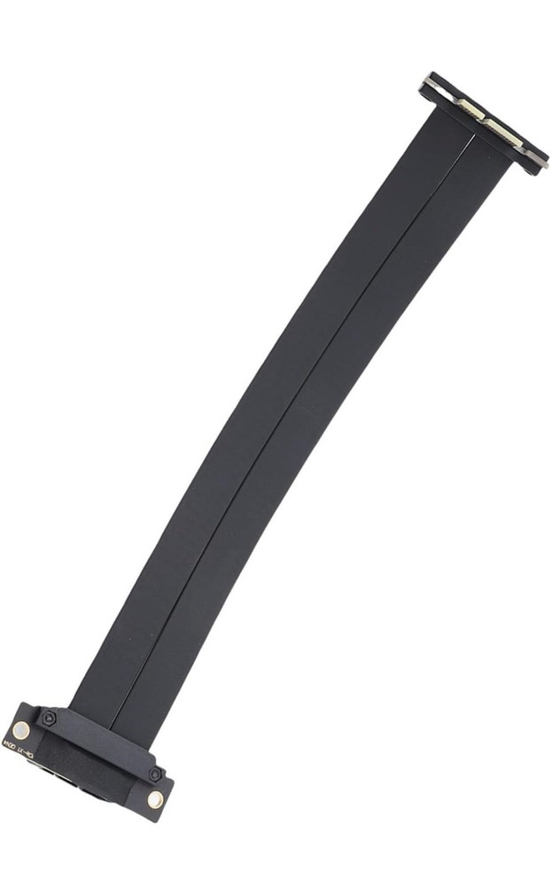 PCIE 4.0 X1 Extension Cable 90 Degree Right Angle GPU Riser Cable Ideal for C...