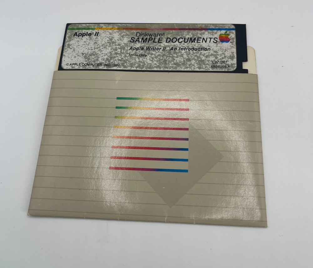 Vintage 1982 Apple II Diskware Sample Documents Apple Writer II An introduction