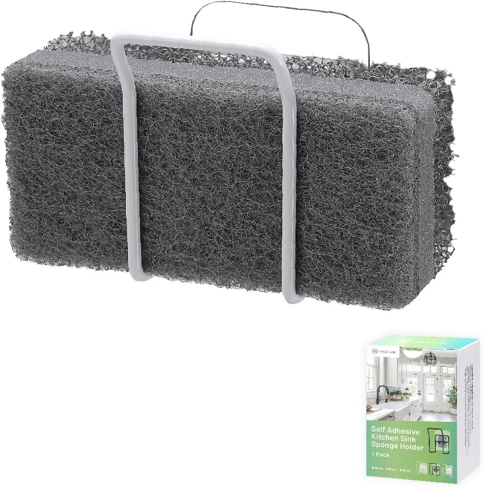 Hook LAB Reusable Sponge Holder Kitchen & Bathroom White