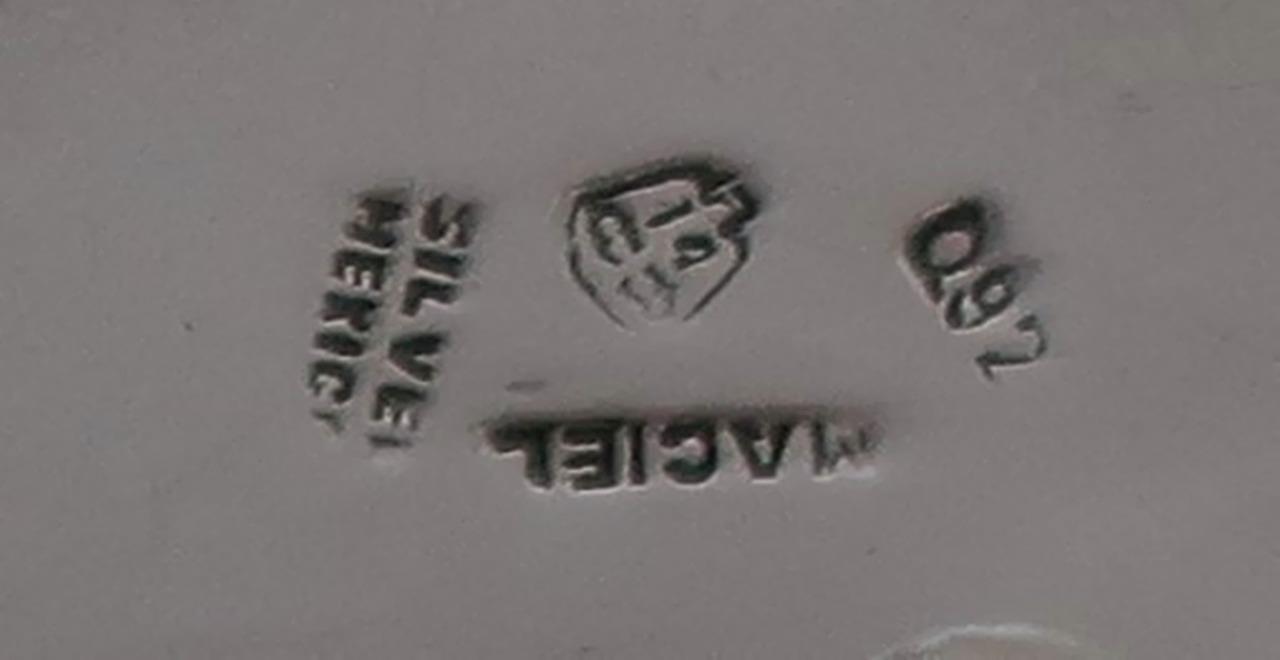 Mexico Maciel Sterling Silver Footed Shell Shape Master Salt Cellar, 2 3/4"