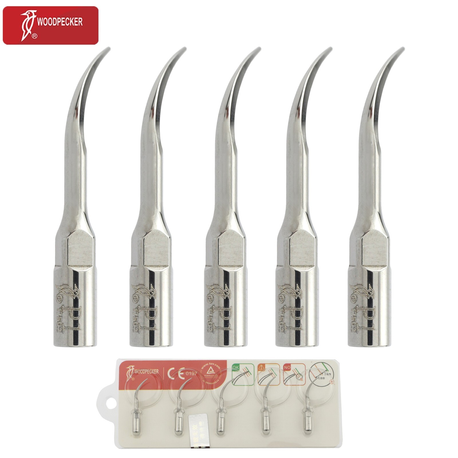 Woodpecker DTE Dental Ultrasonic Scaler Tips Scaling Perio SATELEC ACTEON EMS P1