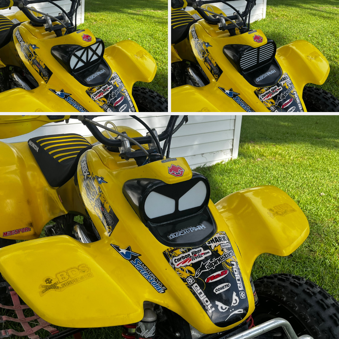 Honda 400ex Headlight DELETE: Headlight Block-off Plate