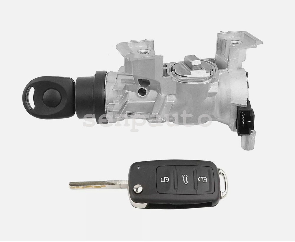 IGNITION SWITCH LOCK ASSEMBLY FOR VW JETTA 2006-2018 W/ REMOTE Control KEY SHELL