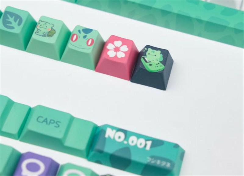 Bulbasaur Keycap PBT Sublimation Mechanical Keyboard Button Cherry MX 128 keys