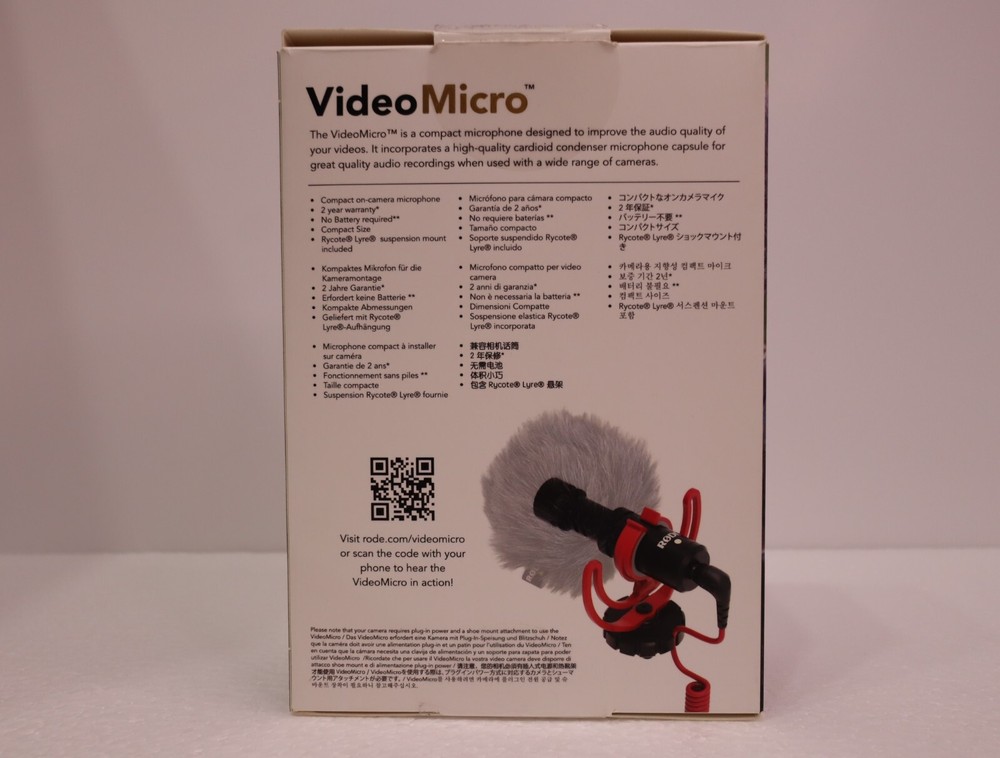 VideoMicro / CONPACT ON CAMERA MICROPHONE / RODE.COM From JAPAN