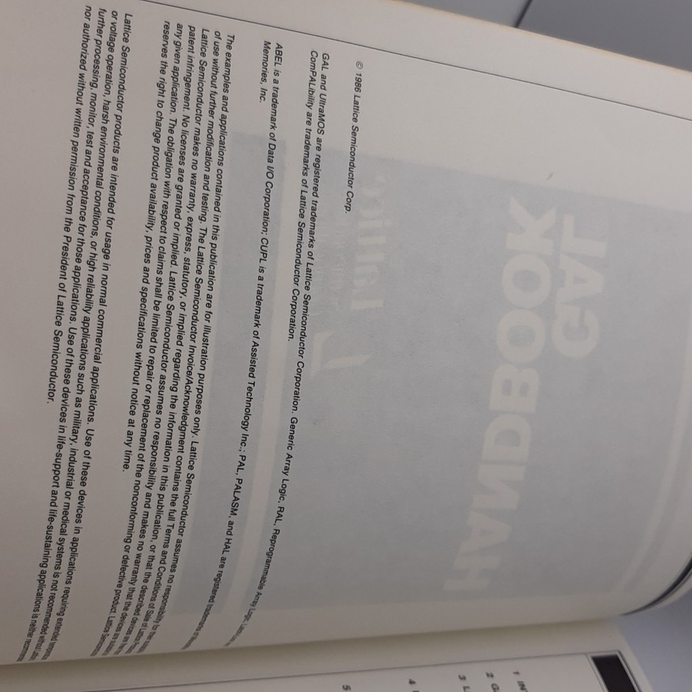 Lattice Semiconductor General Array Logic GAL Data Book 1991 & GAL Handbook 1986