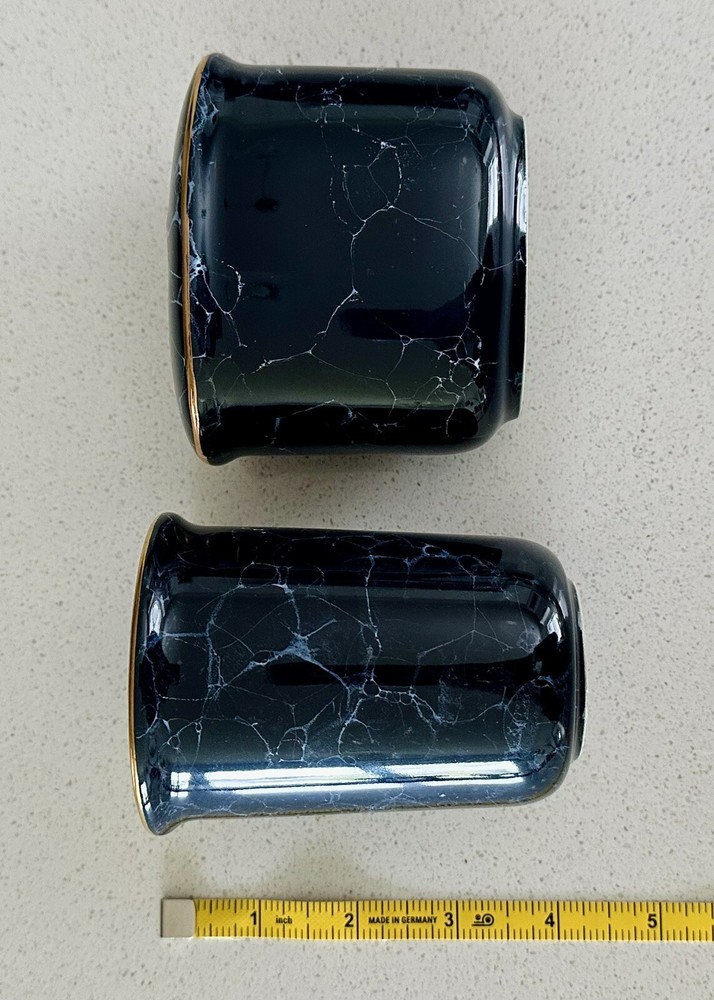 Faux Marble Gargle Cup & Toothbrush Holder