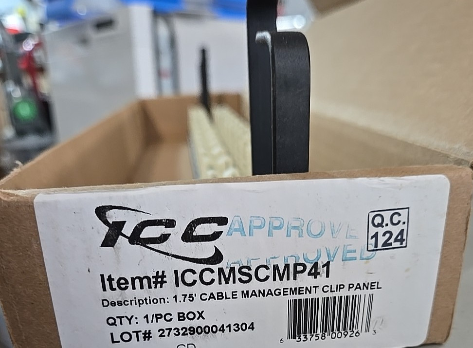ICC Cable Management Clip Panel, ICCMSCMP41