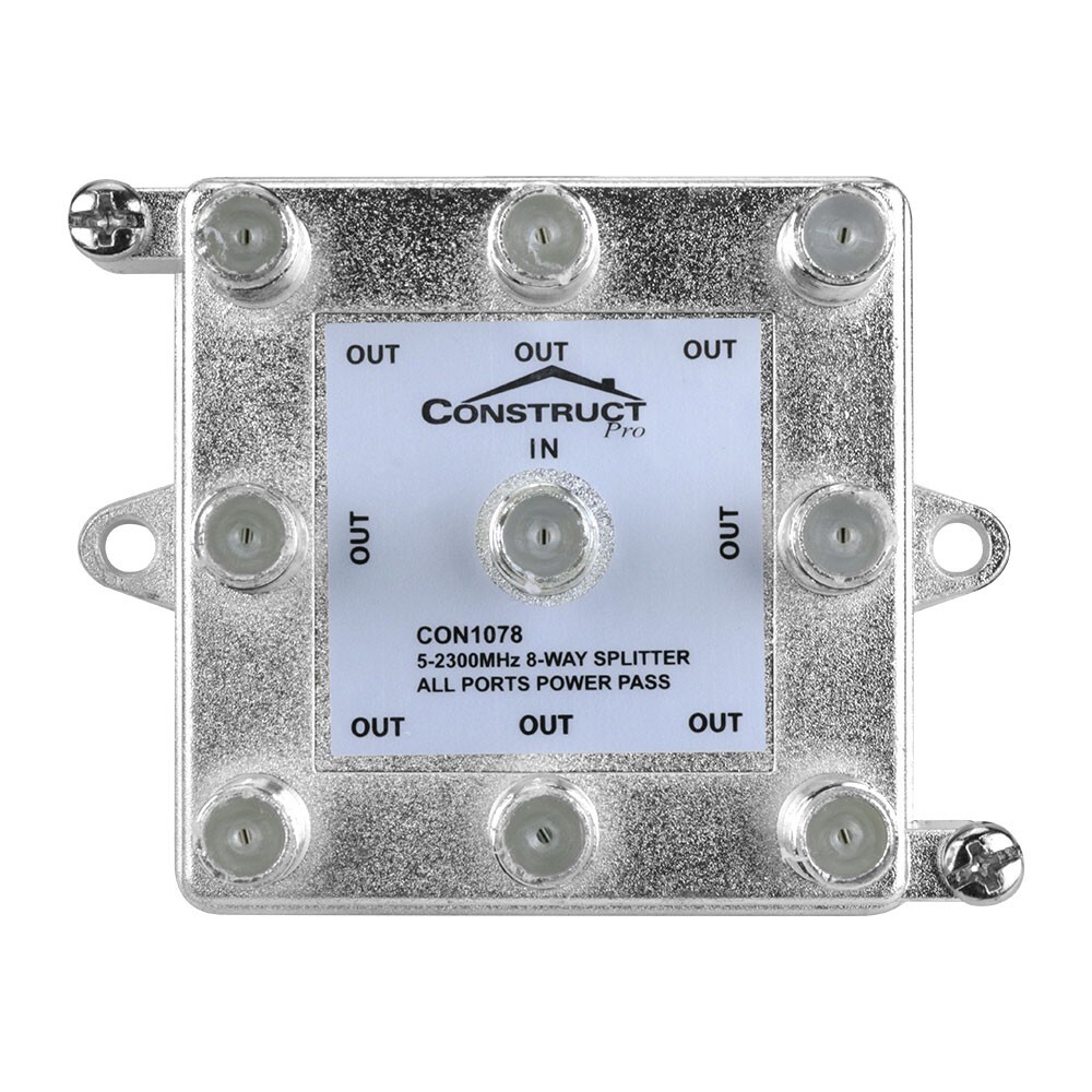 *OPEN BOX* Construct Pro Vertical 8-Way 5-2300MHz Coax Splitter