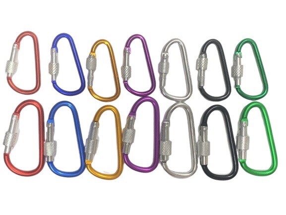 MINI D HOOK/CLIP packs Carabiner aluminum lock FOR backpacks/purses/hand bags