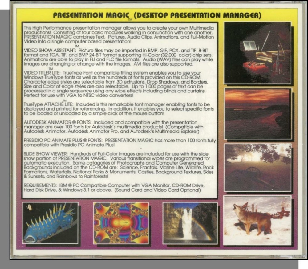 Presentation Magic: Desktop Presentation Manager (1993) - New CD-ROM for PC!