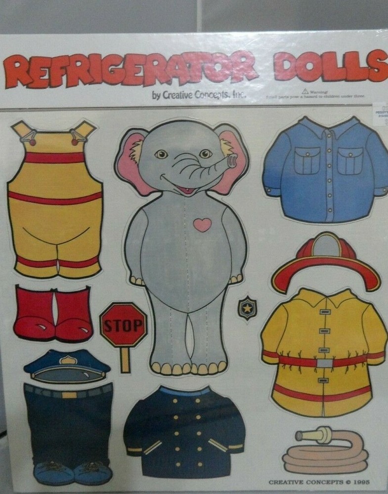 ELEPHANT  REFRIDGERATOR DOLLS BY CREATIVE CONCEPTS, INC.     AGES 3 +