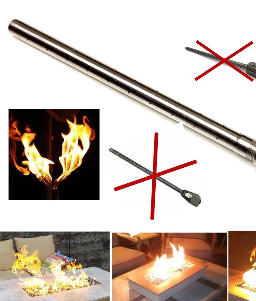 EasyFirePits Complete LP Basic Fire Pit Kit & Lifetime Warr 316 Straight Burner