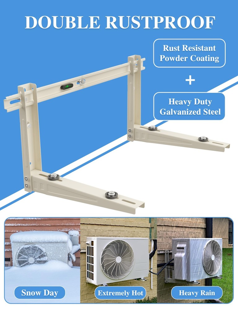 Mini Split Wall Mounting Bracket Outdoor, for 700012000 BTU Universal Ductles...