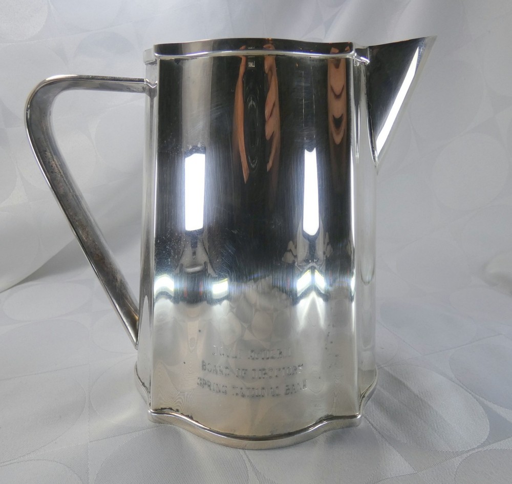 Signed St James Brazil MCM Silver Plate MEDIUM Pitcher Jug READ