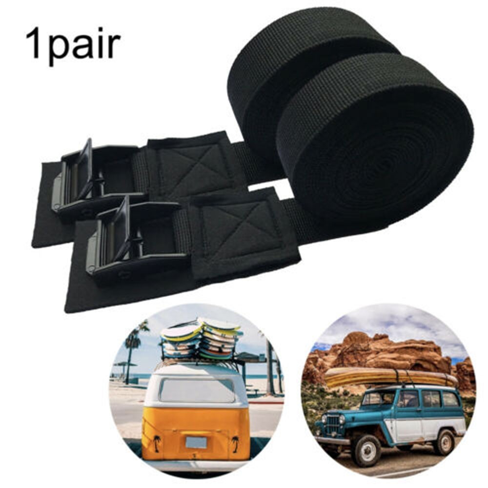 Tie Straps Luggage Black Polyester Webbing Surfboard 1 Pair High Quality