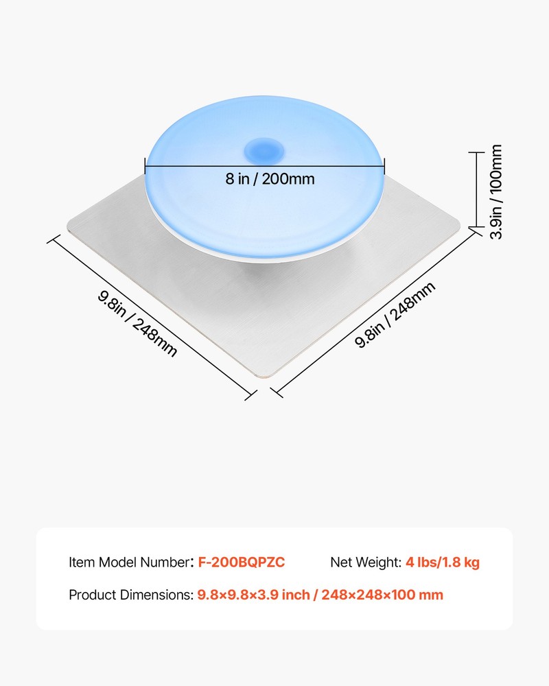 VEVOR Pond Aerator Air Diffuser 8 in Lake Aeration Diffuser with Weighted Base