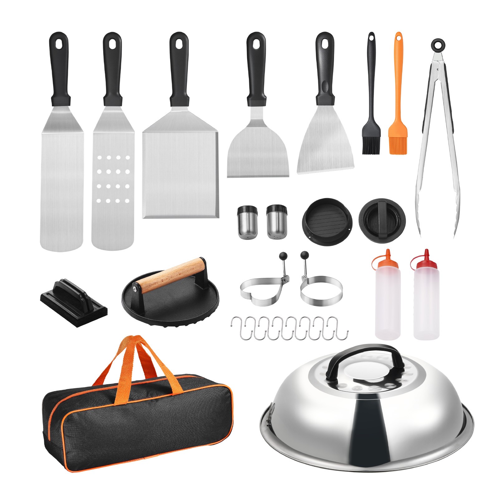VEVOR 28PCS Griddle Accessories Kit Flat Top Grill Spatula BBQ Tools Stainless