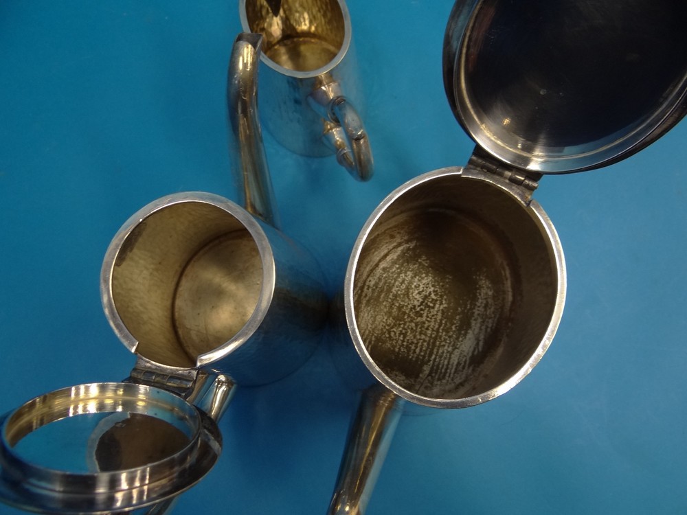 Antique Silverplated Hallmarked BB 95 Pitchers Teapots Creamer Serving Set Old