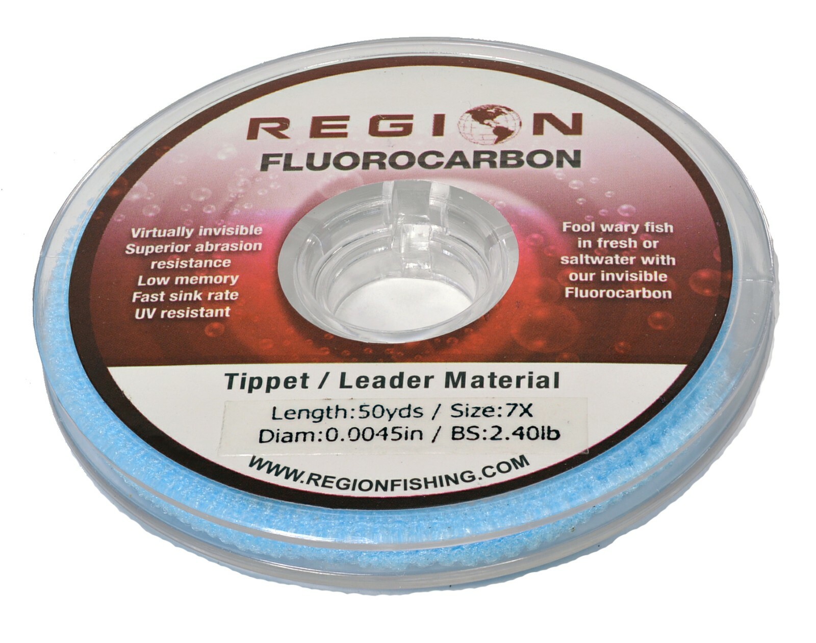 50yd Fluorocarbon Fly Fishing Tippet Ultra Clear 0X, 1X, 2X, 3X, 4X, 5X, 6X, 7X