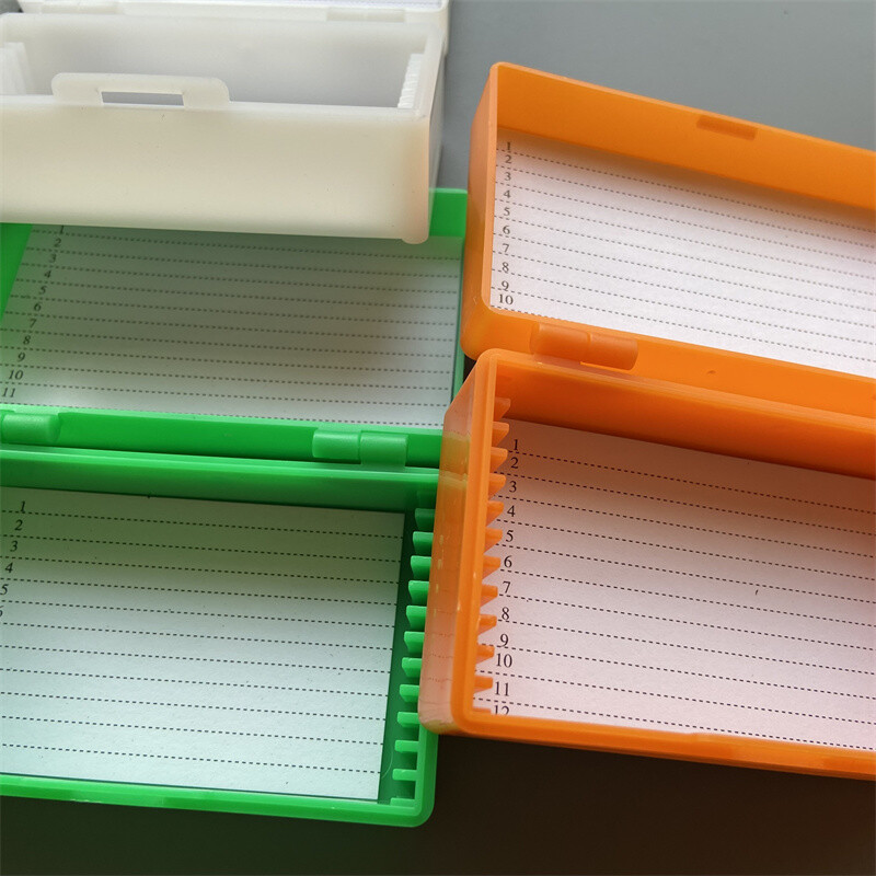 Plastic Lab Pathological Slides Storage Box Microscope Slides Box Holder Case