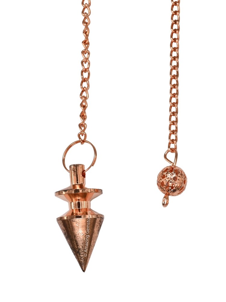 Copper Cone with Ring Plate Steel Copper Pendulum for Divination