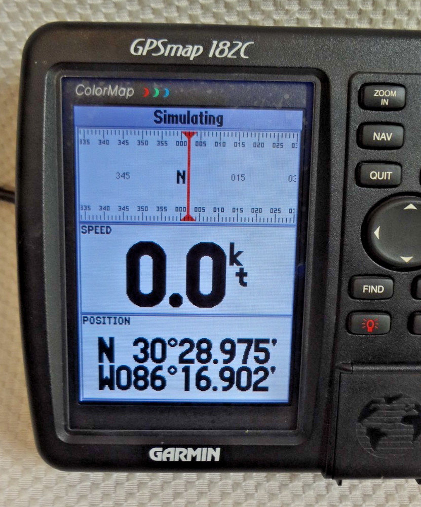 GARMIN GPSMAP 182C MARINE CHART PLOTTER FISHFINDER GPS UNIT w/ KNOBS & COVER