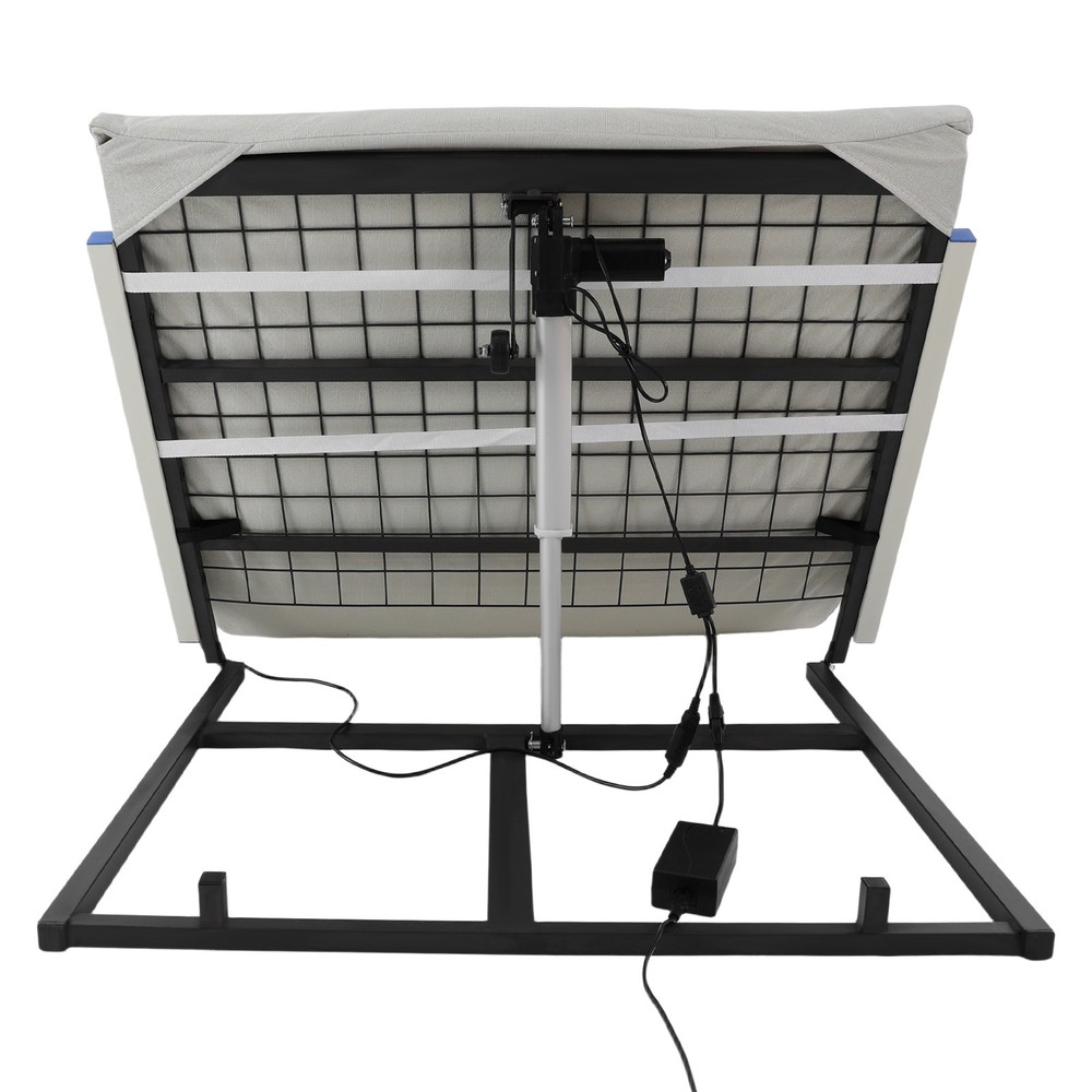 Ergonomic Electric Lifting Backrest Adjustable Lift Bed Back Support w/ Handrail
