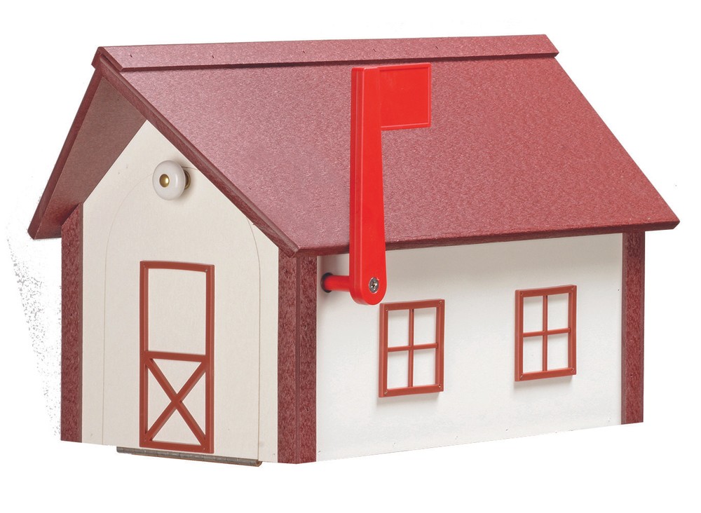 Amish-Made Standard Poly Mailboxes with Poly Roofs