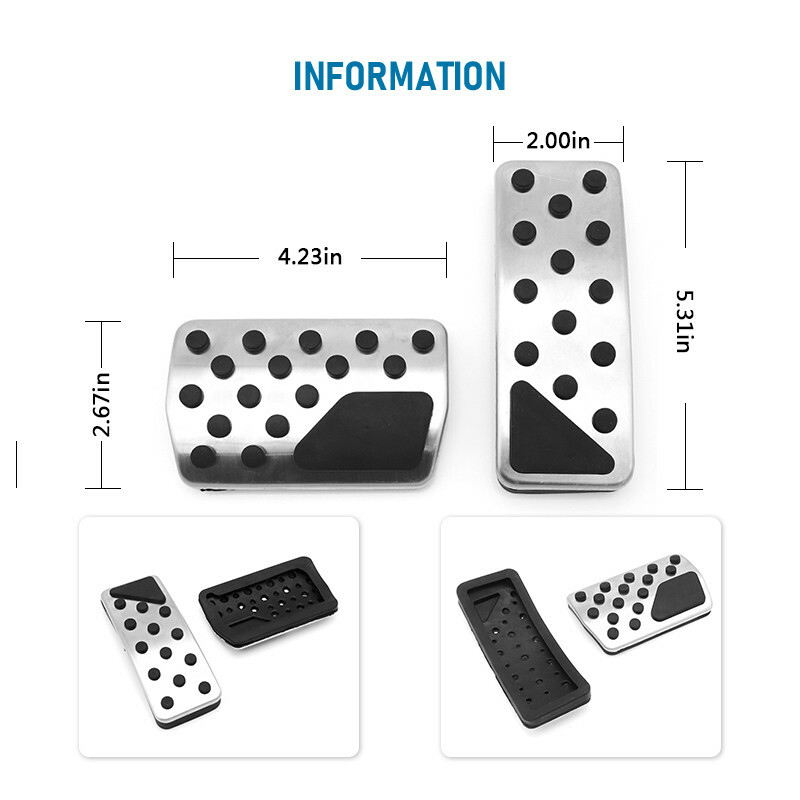 2Pcs Gas Brake Pedals Cover Pad For 2011-18 Jeep Grand Cherokee Dodge Durango