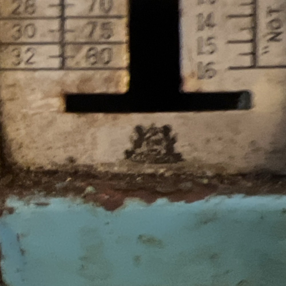 Antique Working Postal Scale Blue Metal