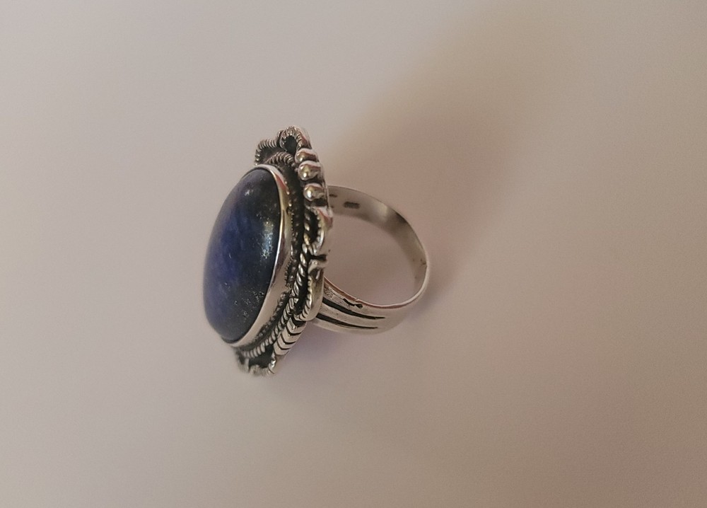 lapis lazuli ring 925 sterling silver