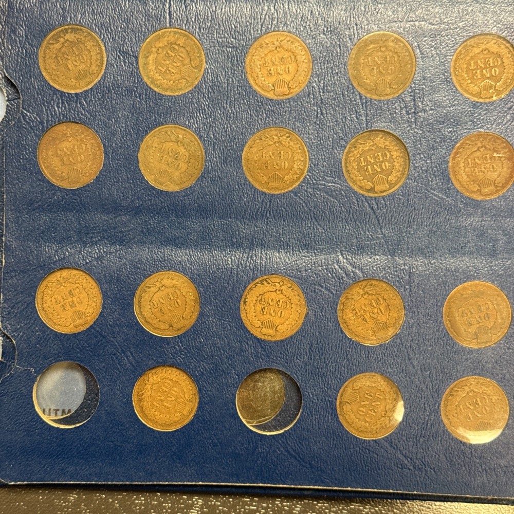 1857-1909 Flying Eagle Indian Head Cent Partial Set 39 Coins.