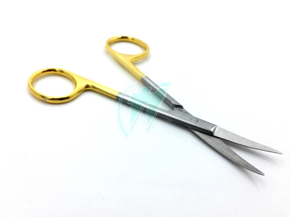 Gold Handle IRIS Micro Dissecting Scissors Curved 4.5"