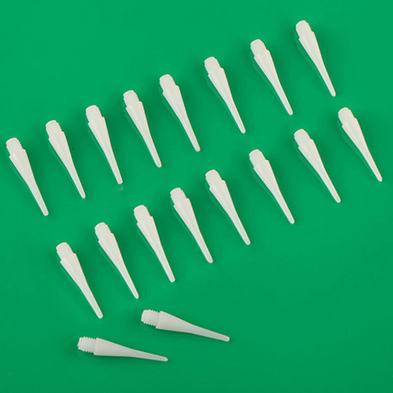 50PCS Durable Soft Plastic Tips Points Needle Replacement White Nice