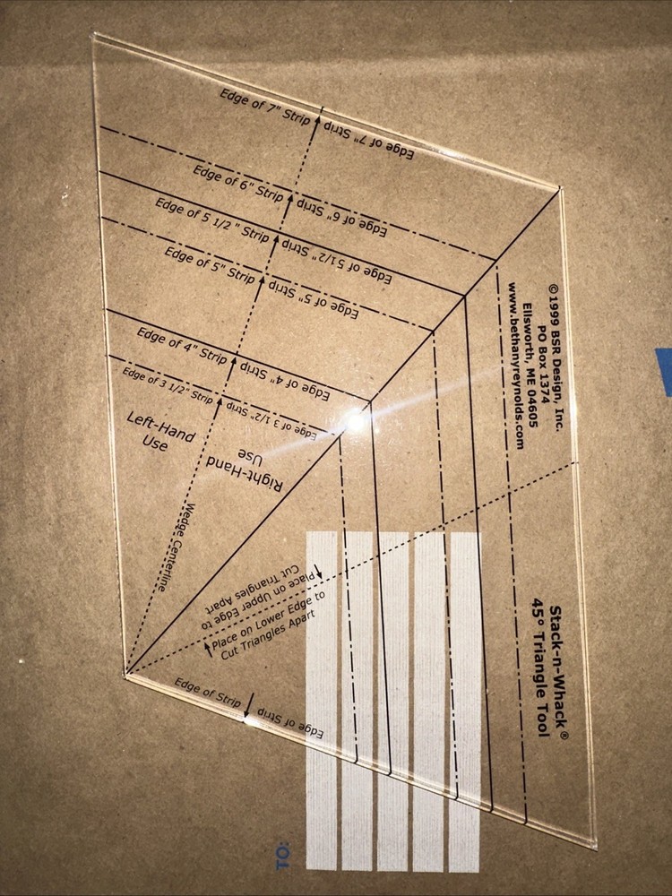BSR DESIGNS - STACK-N-WHACK 45 DEGREE TRIANGLE TOOL & PATTERN