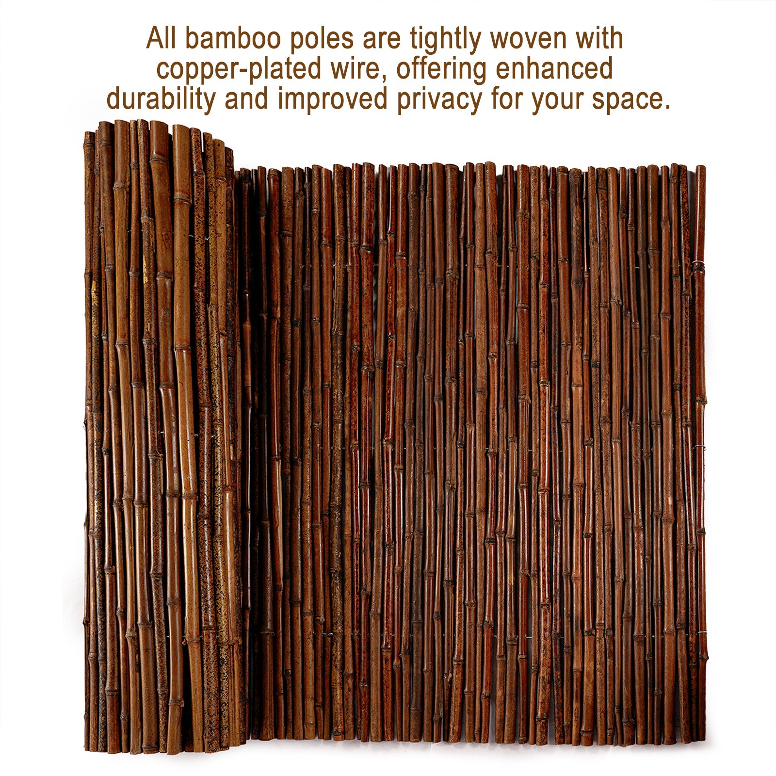 Carbonized Bamboo Cane Fence For Garden Balcony Decoration Fence Panel