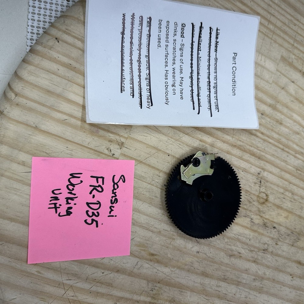 Sansui FR-D35 Turntable Parts - Main Drive Function Gear