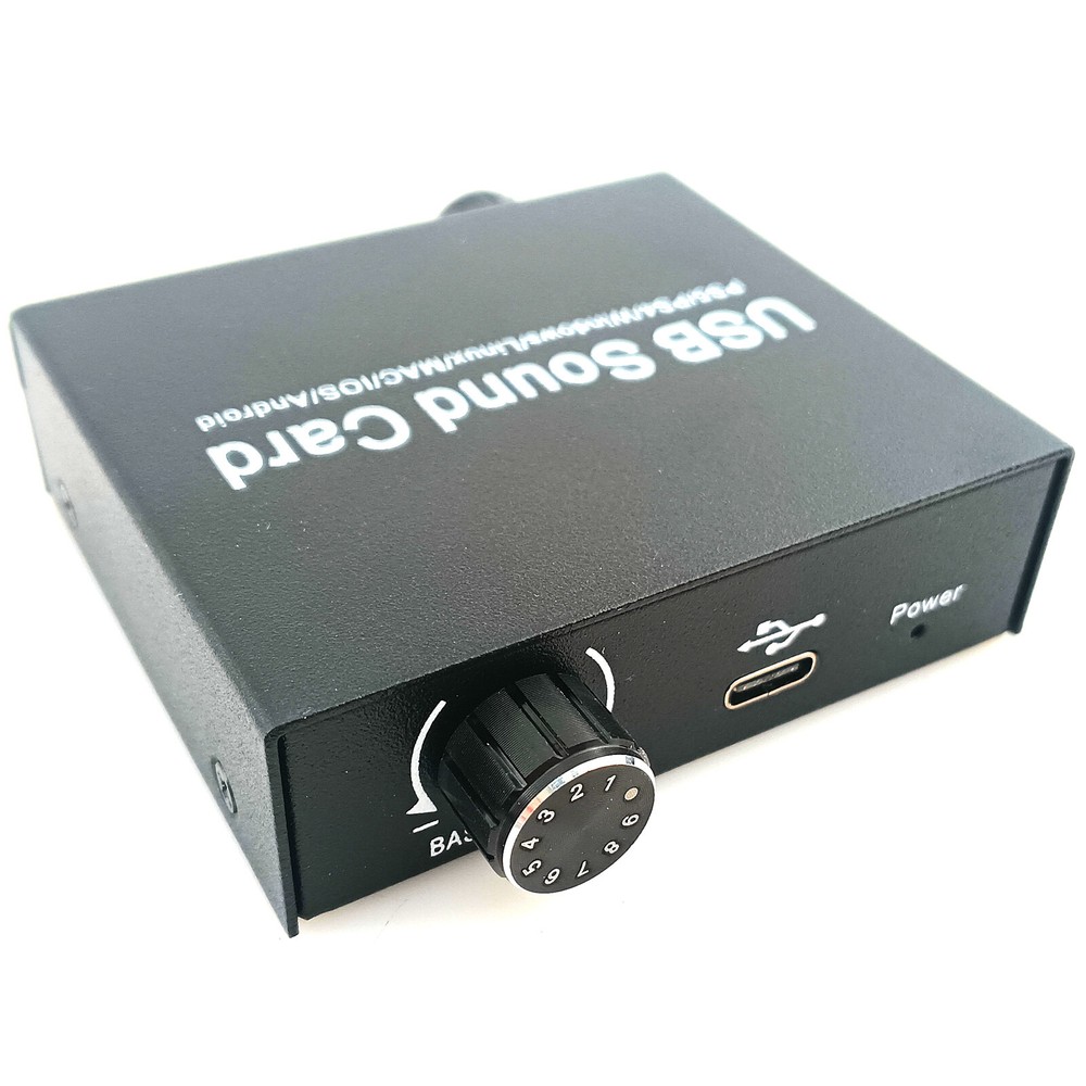 PC USB Headphone Amplifier 3.5mm Stereo Audio Output Microphone Input Portable