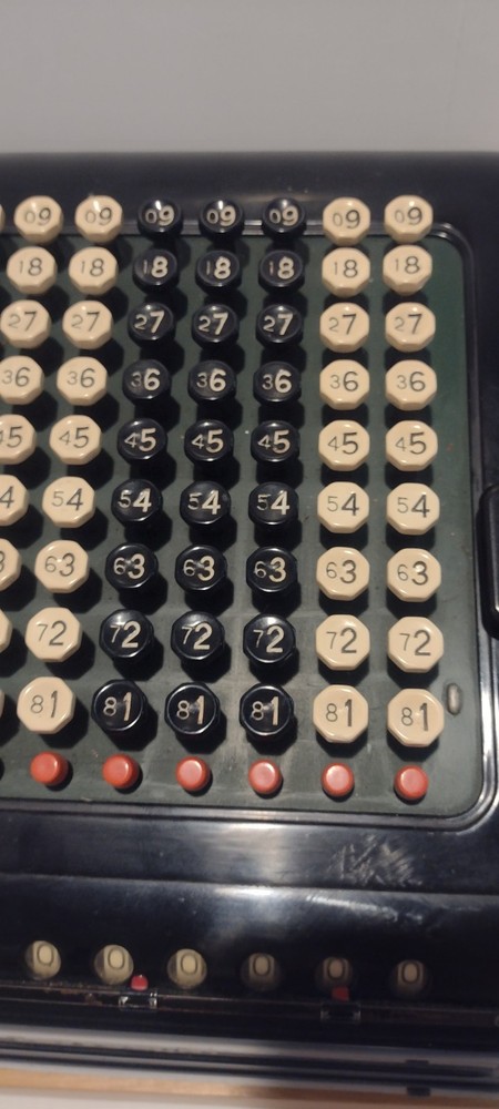Vintage 1940's Burroughs Class 5 Electric 9 Column Manuel Adding Machine