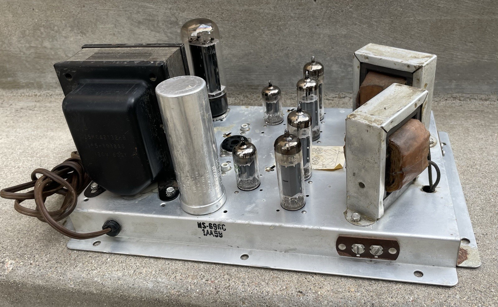 Beautiful 1959 Motorola HS-696C Stereo Tube Power Amp 12AX7 EL84 5U4