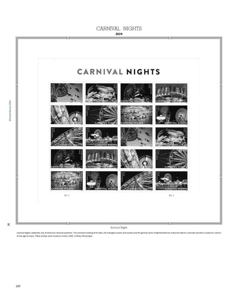 2024 U.S. Commemorative Plate Block Supplement (White Ace Alternative)