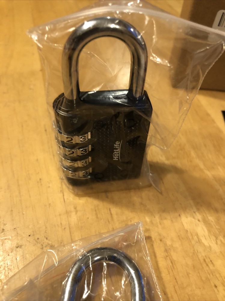 2 Pack - Padlock Heavy Duty 4-Digit Re-settable Combination Lock For Multi- Use