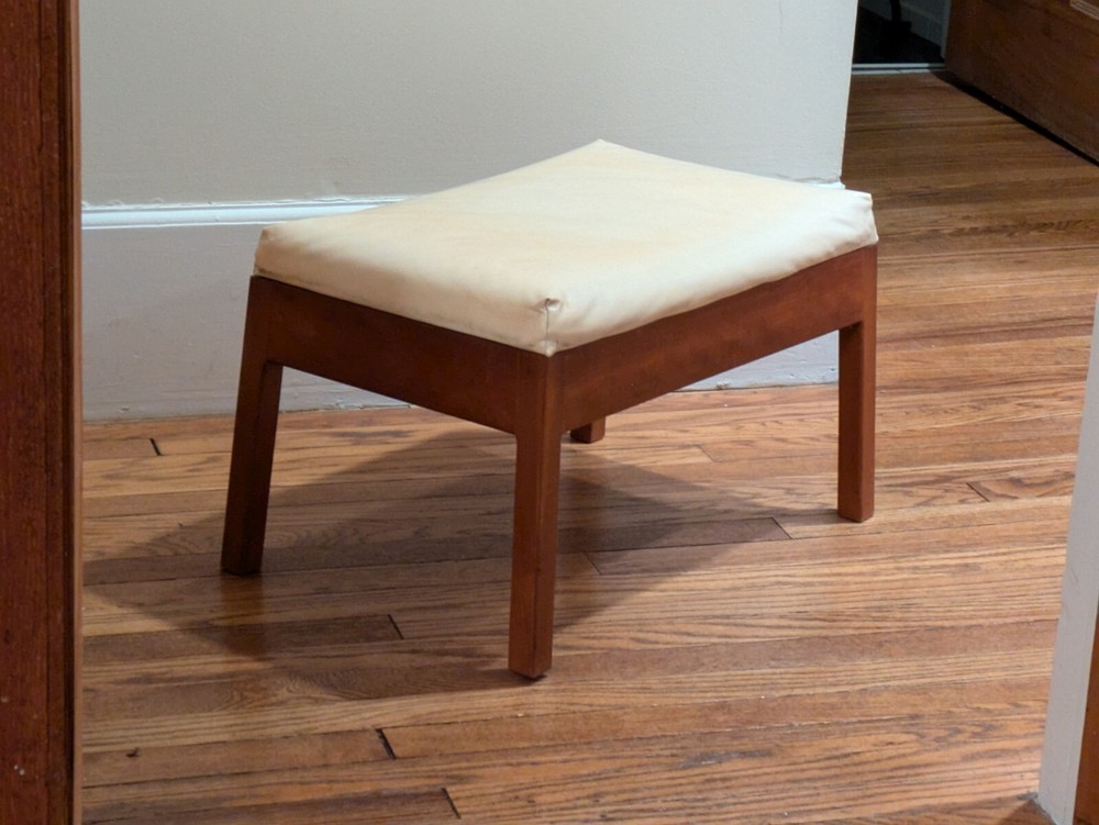 Mid Century Modern Small Ottoman Foot Stool Footstool