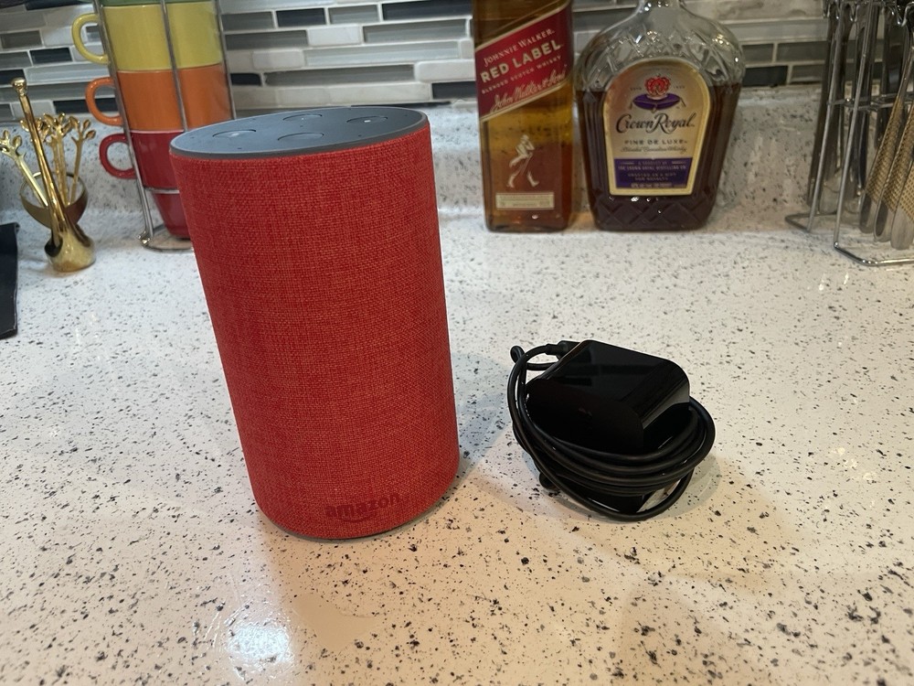 Amazon Echo (2nd Generation) Smart Assistant Bright Red Used Good Condition