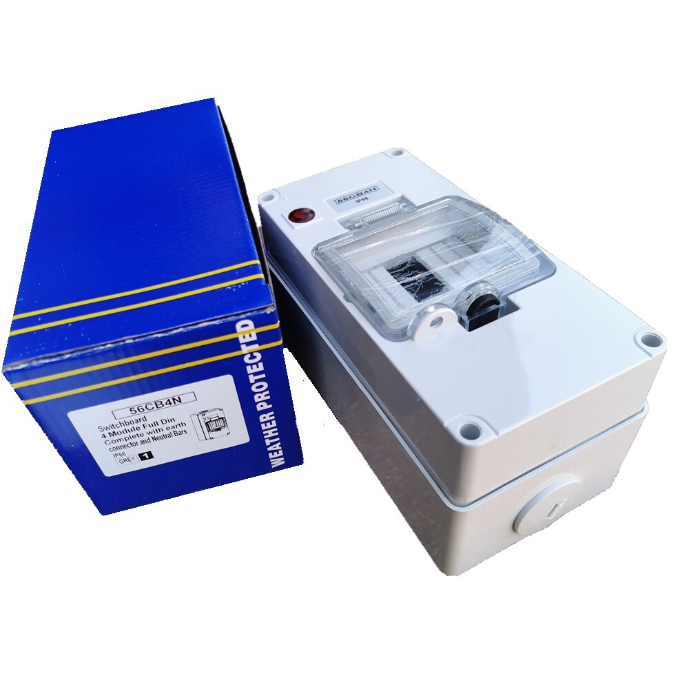 4 Pole Way Module Surface Mount Weatherproof Switchboard Din Rail IP66 56CB4N
