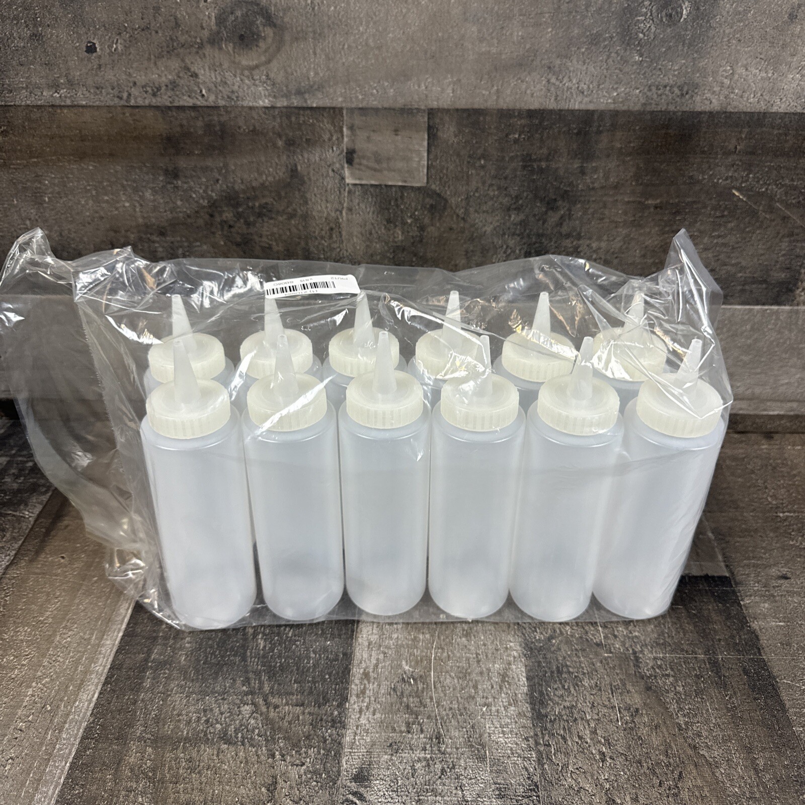 12 PACK Crestware 8 oz Plastic Squeeze Squirt Bottles Ketchup Condiment BBQ