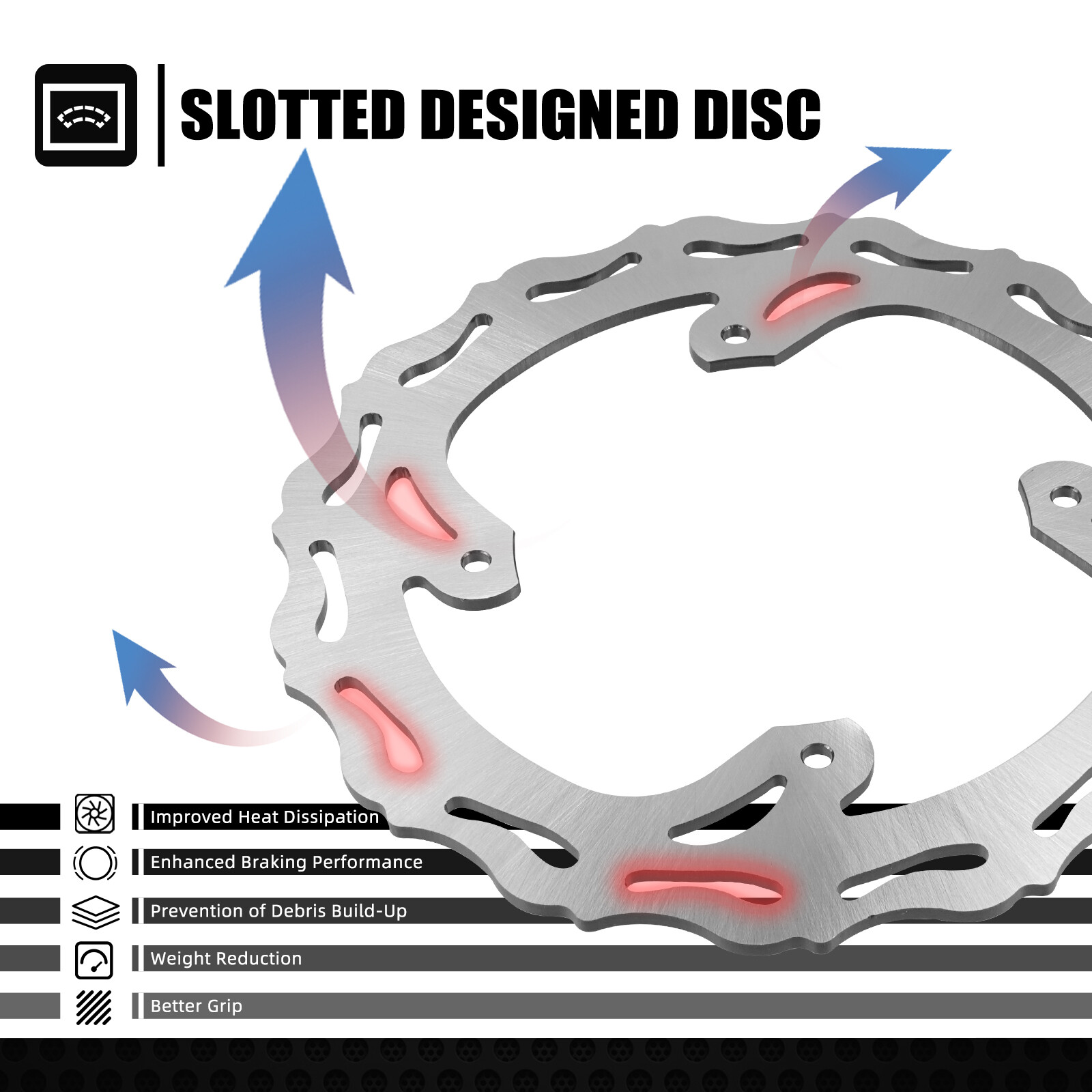 Rear Brake Disc Rotor For Honda CR125R CR250R CRF250R CRF250X CRF450R CRF450X