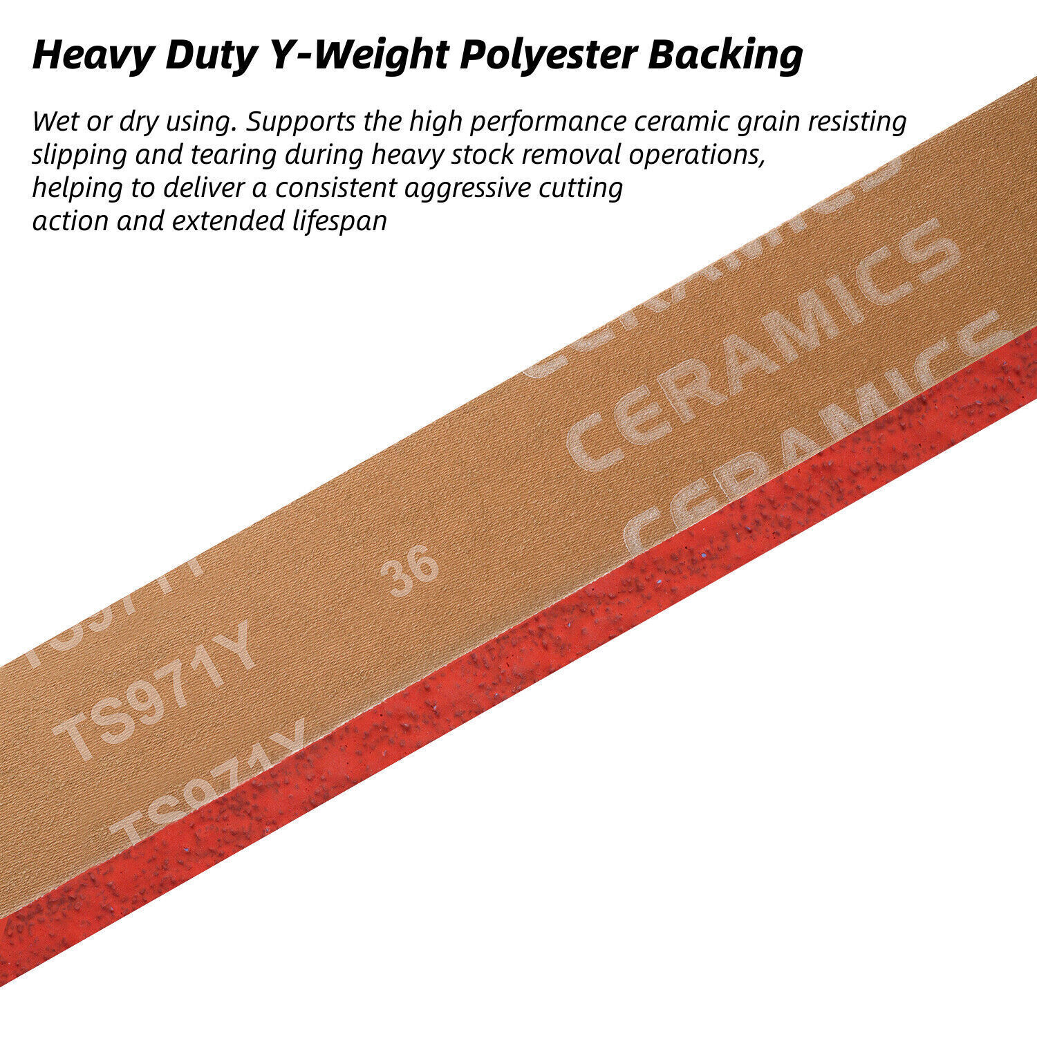 6 PACK 2" x 72" Premium Metal Grinding Ceramic Sanding Belts for Metal 80 Grit